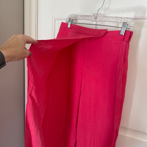 New! Zara creased effect wrap trousers Wide Leg Pants nwt 31010 - Picture 6 of 15